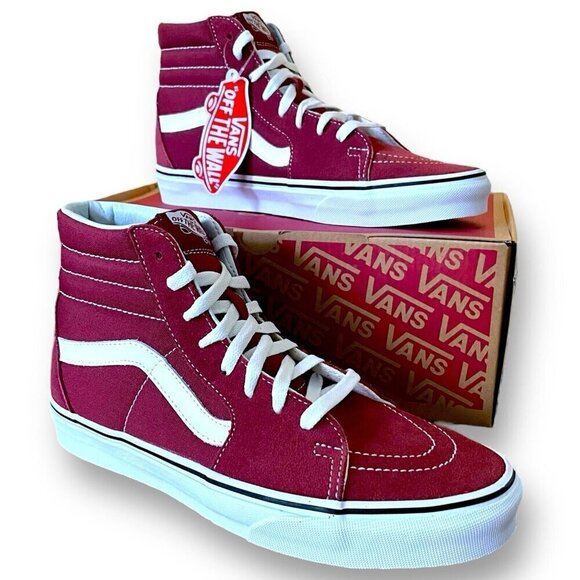 Vans Sk8 Hi Shoes Mens Sz 8.5 Apple Butter True White Suede Sneaker - Picture 1 of 8